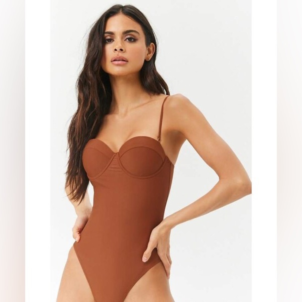 Forever 21 Bustier One-Piece Swimsuit